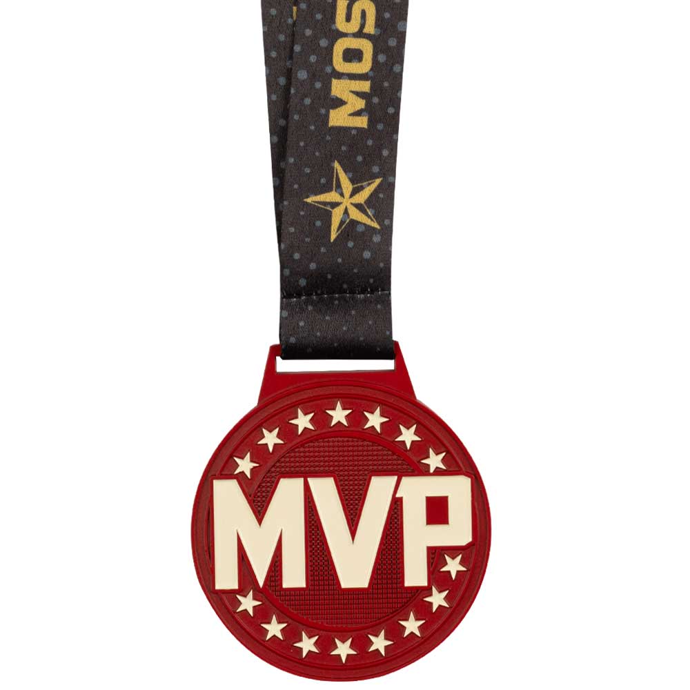 Crimson & Cream Sports MVP Medals | MVP Series