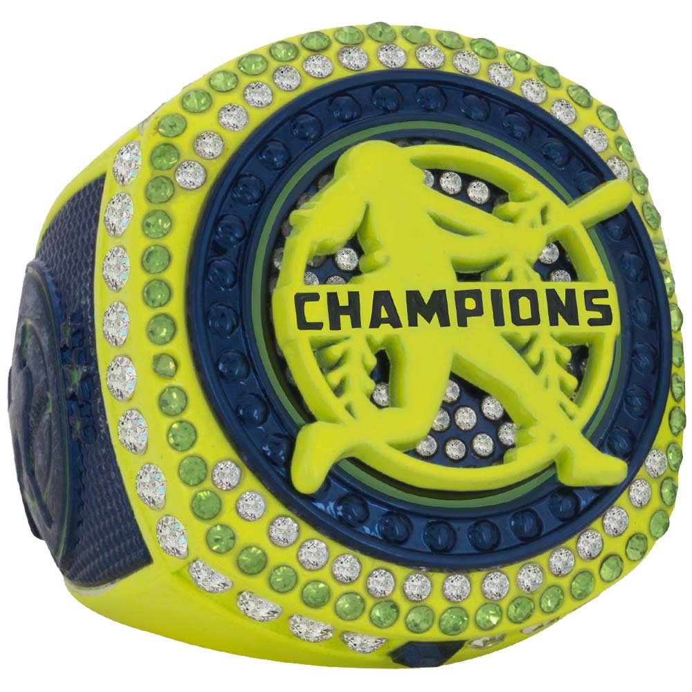 Fastpitch Legacy Series Ring - Navy & Neon Yellow
