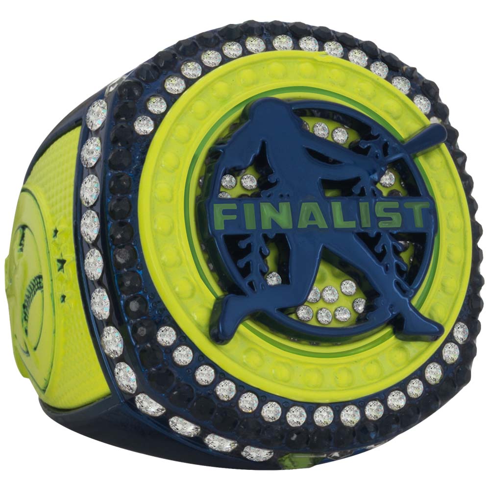 Fastpitch Legacy Series Ring - Navy & Neon Yellow