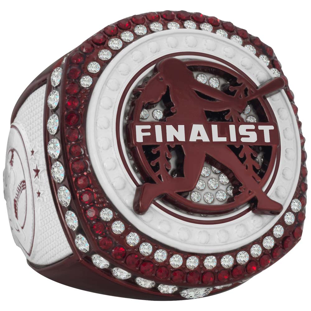Fastpitch Legacy Series Ring - Crimson & White