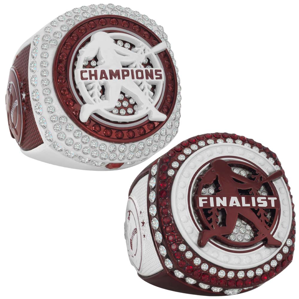 Fastpitch Legacy Series Ring - Crimson & White