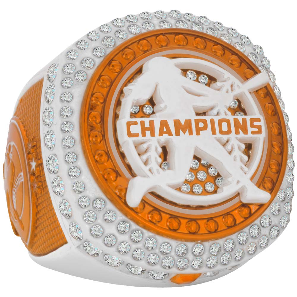 Fastpitch Legacy Series Ring - Burnt Orange & White