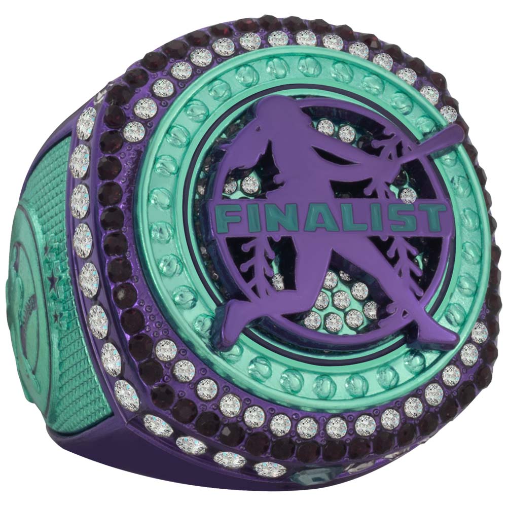 Fastpitch Legacy Series Ring - Teal & Purple