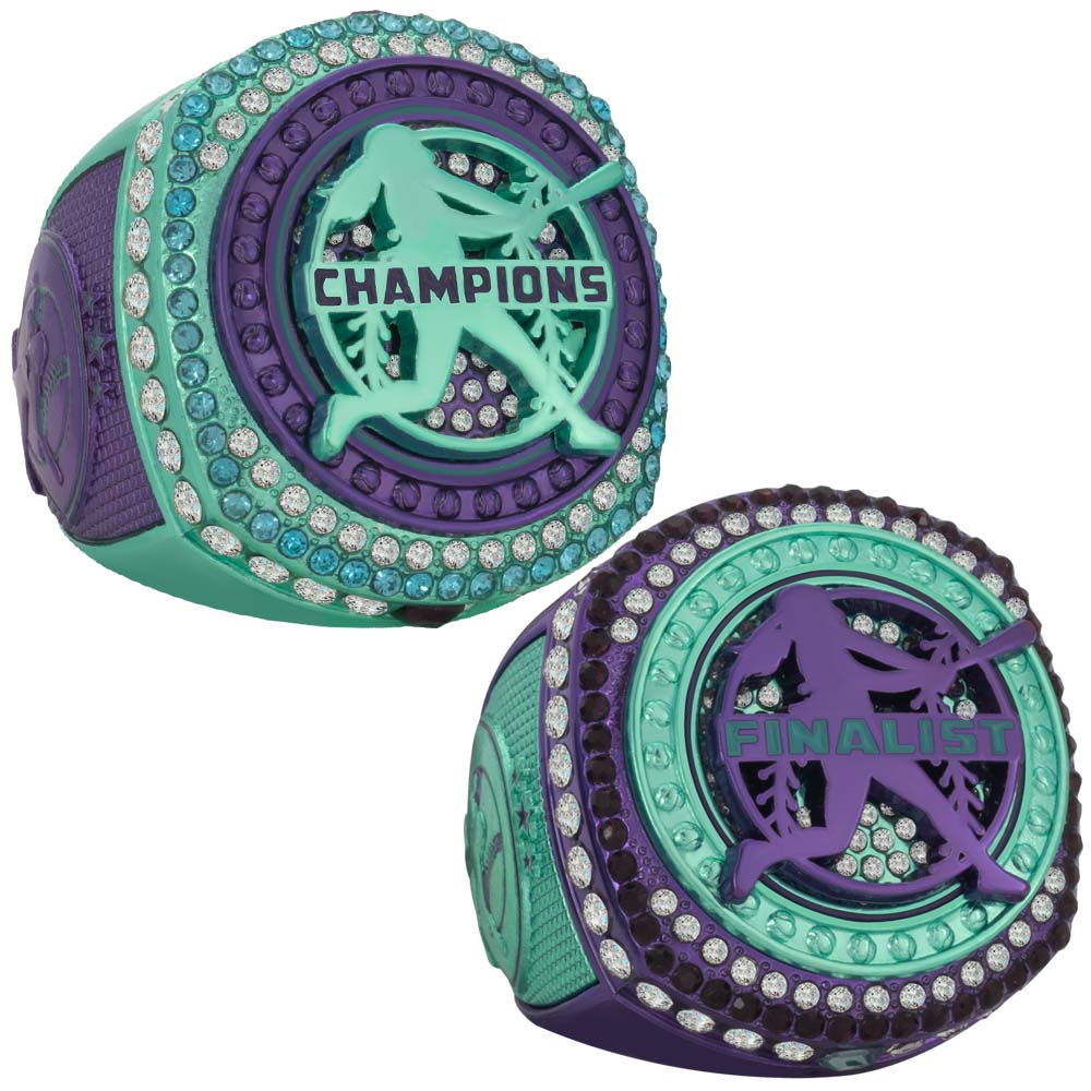 Fastpitch Legacy Series Ring - Teal & Purple
