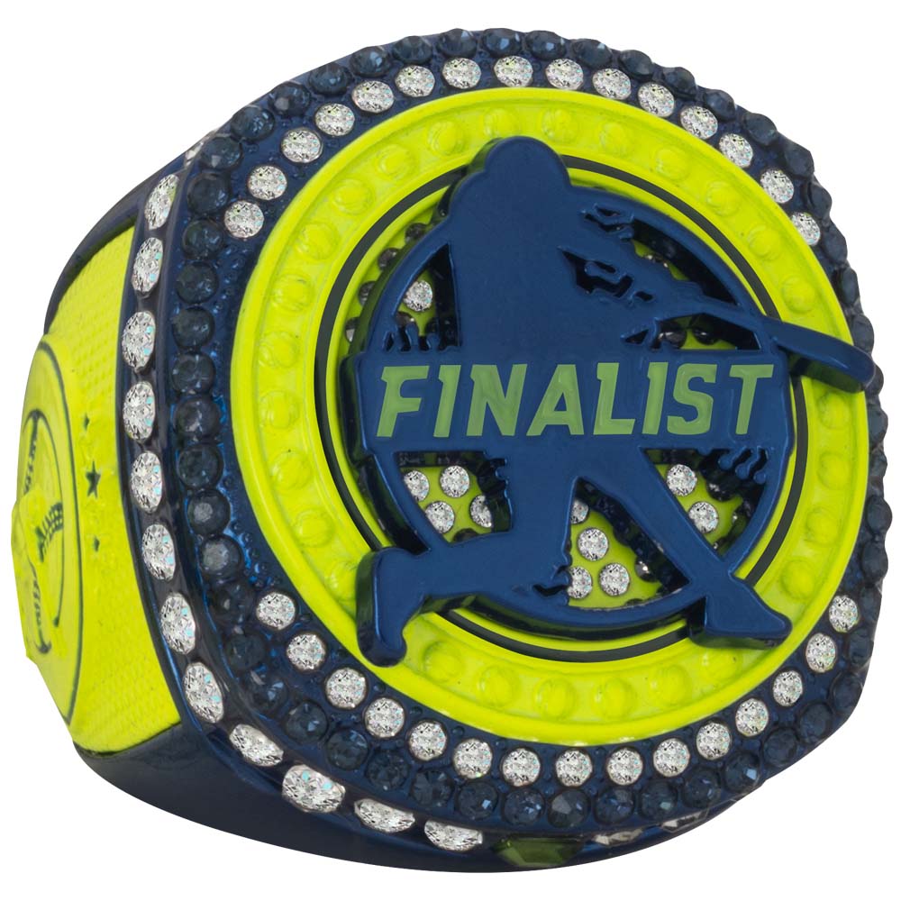 Baseball Legacy Series Ring - Navy & Neon Yellow