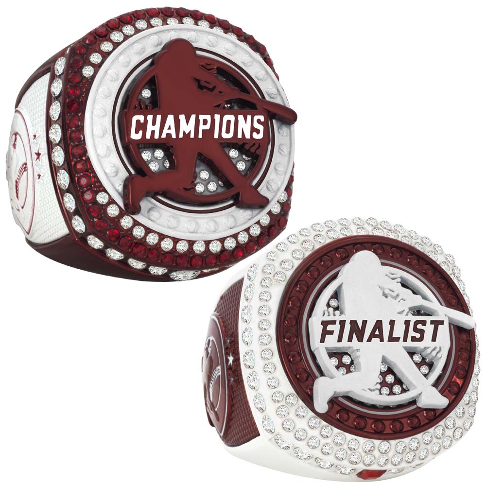 Baseball Legacy Series Ring - Crimson & White