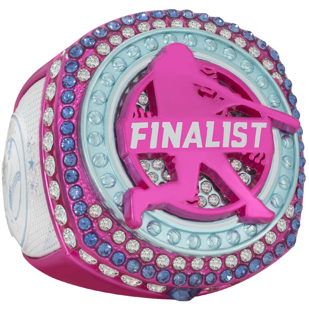 Baseball Legacy Series Ring - White, Pink & Blue