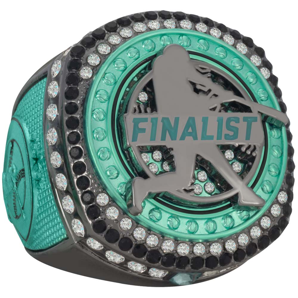 Baseball Legacy Series Ring - Teal & Black