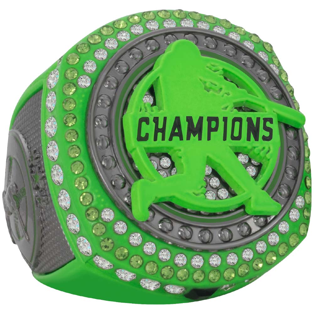 Baseball Legacy Series Ring - Neon Green & Gun Metal