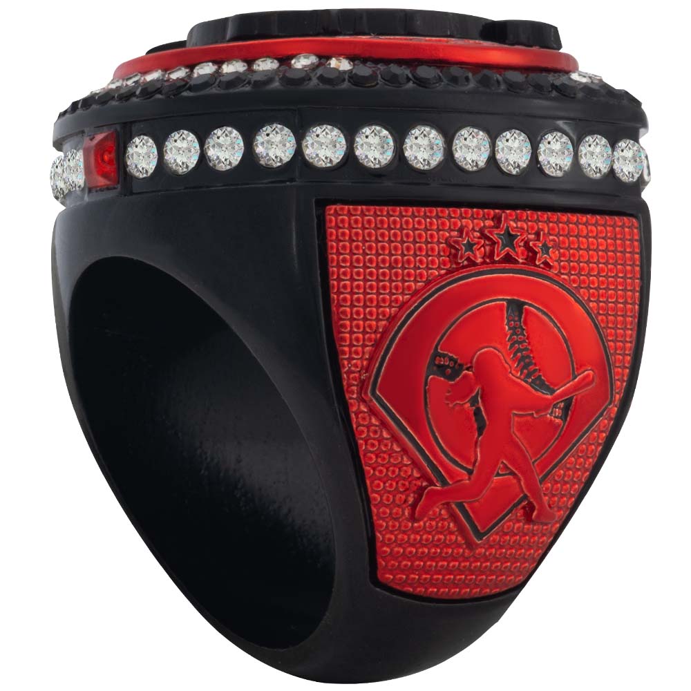 Fastpitch Legacy Series Ring - Black & Red