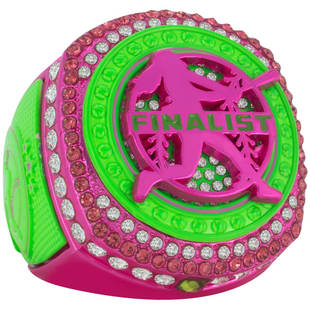 Fastpitch Legacy Rings - Neon Green & Hot Pink