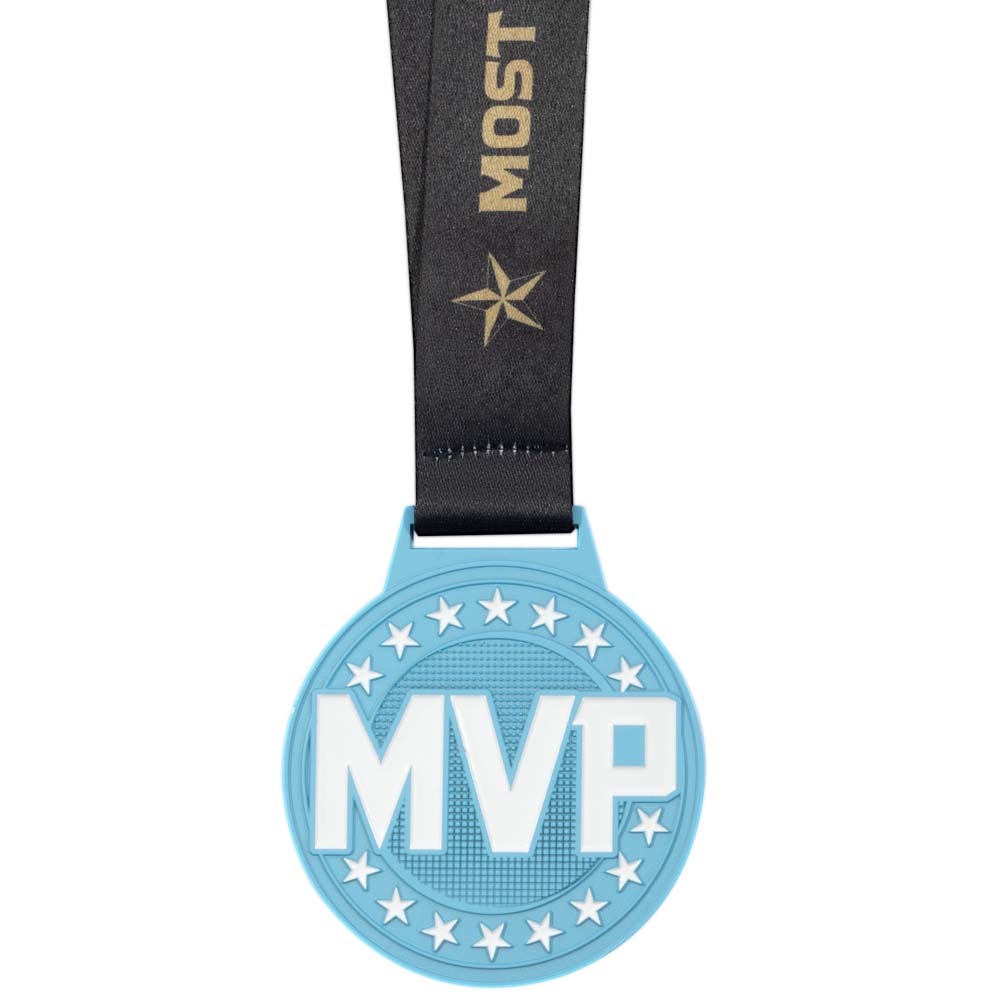 Carolina Blue & White Sports MVP Medals | MVP Series