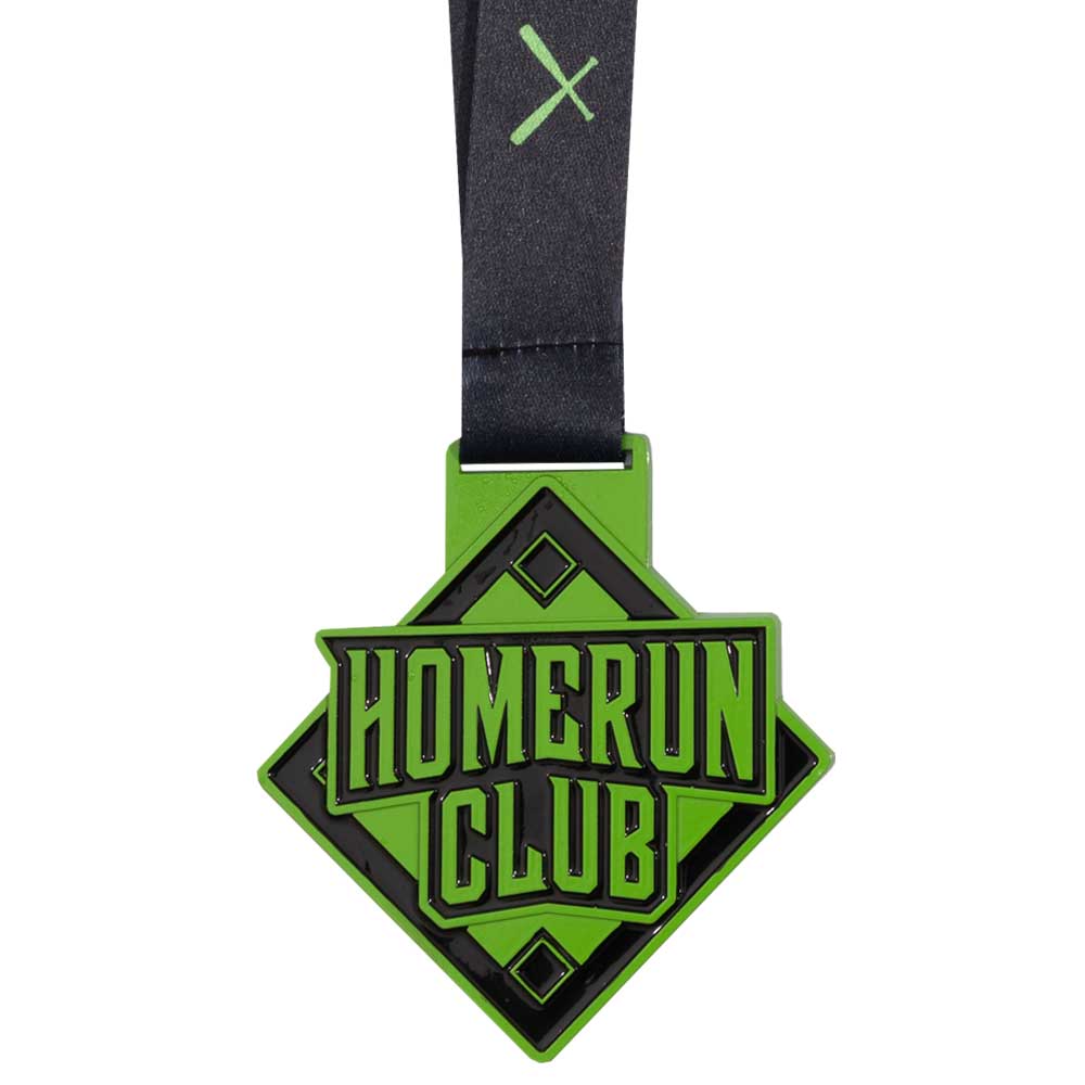 Home Run Club Medal- Black & Green