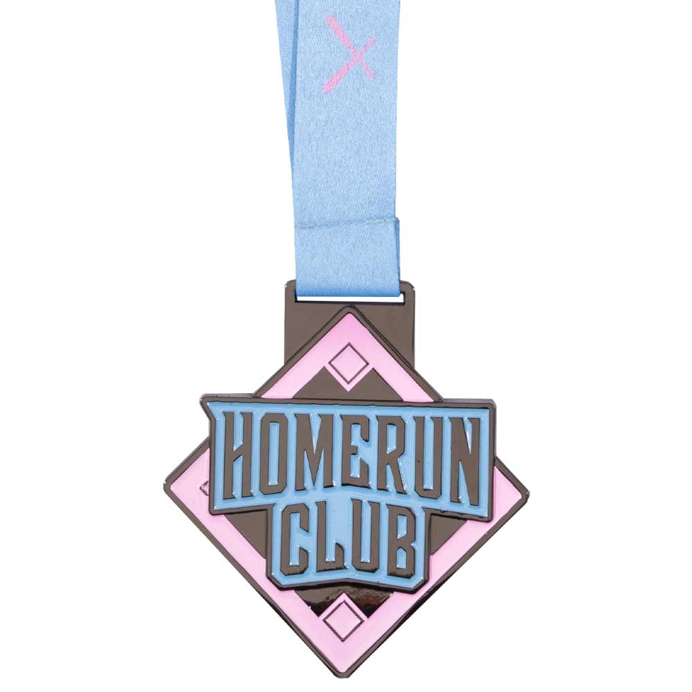 Home Run Club Medal- Light Pink & Blue