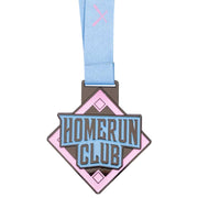 Light Pink & Blue Baseball Medals | Home Run Club