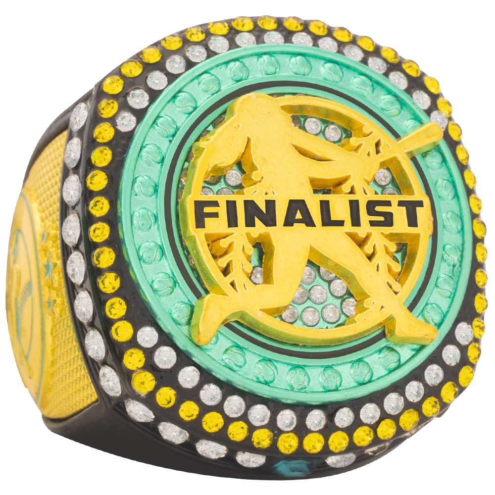 Fastpitch Legacy Rings - Teal, Black & Yellow