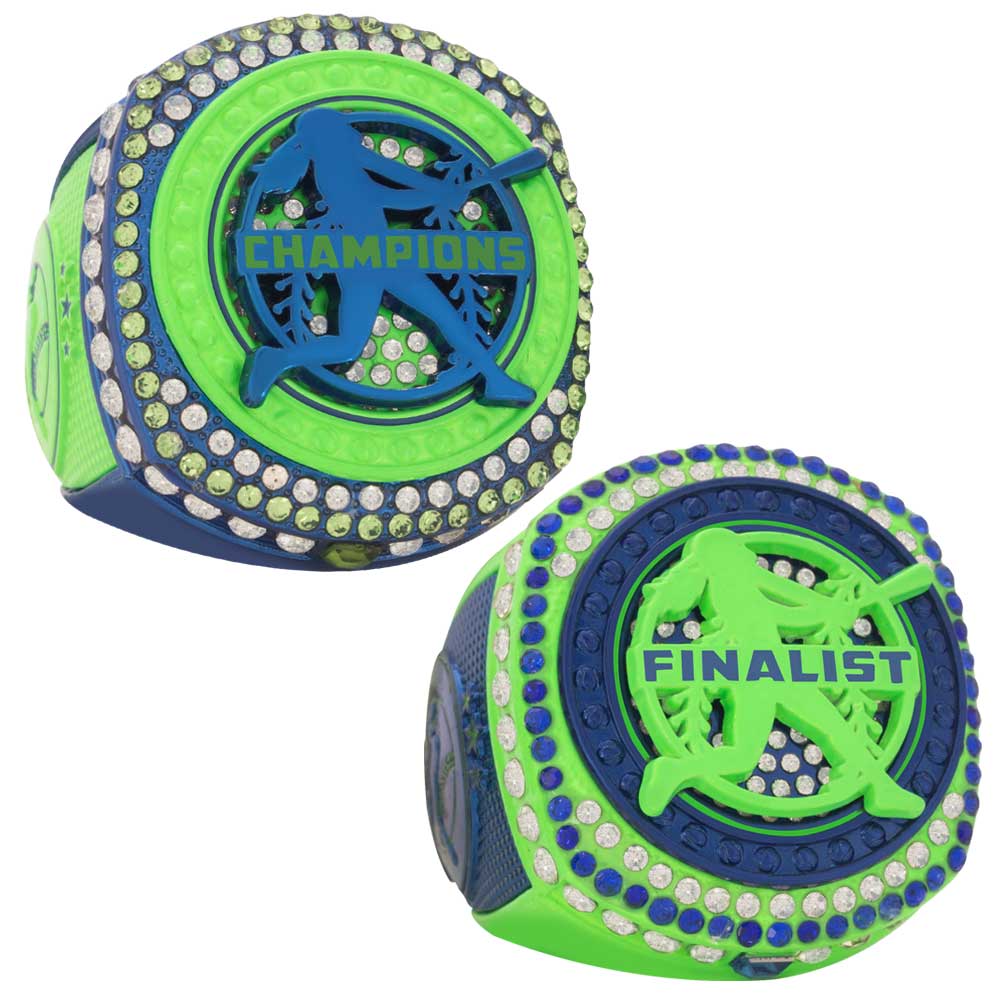 Fastpitch Legacy Rings - Neon, Green & Blue