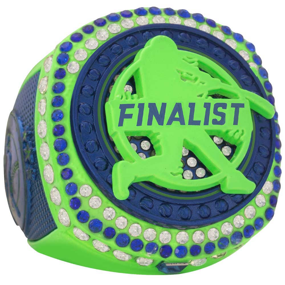 Baseball Legacy Series Ring - Neon Green & Blue