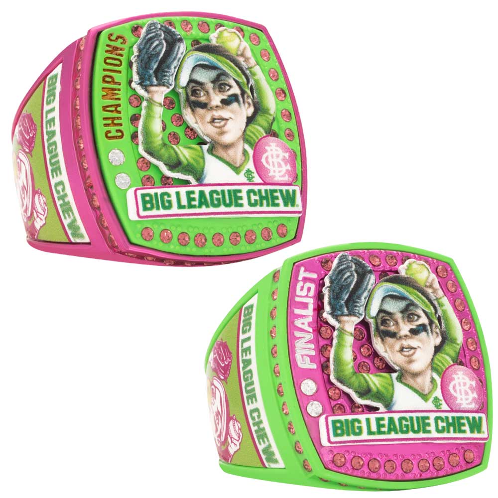 Big League Chew Player Ring - Slammin Strawberry