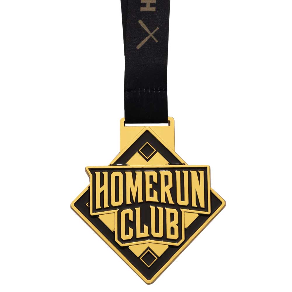 Home Run Club Medal- Black & Gold