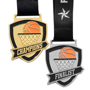 Basketball Shield Medal