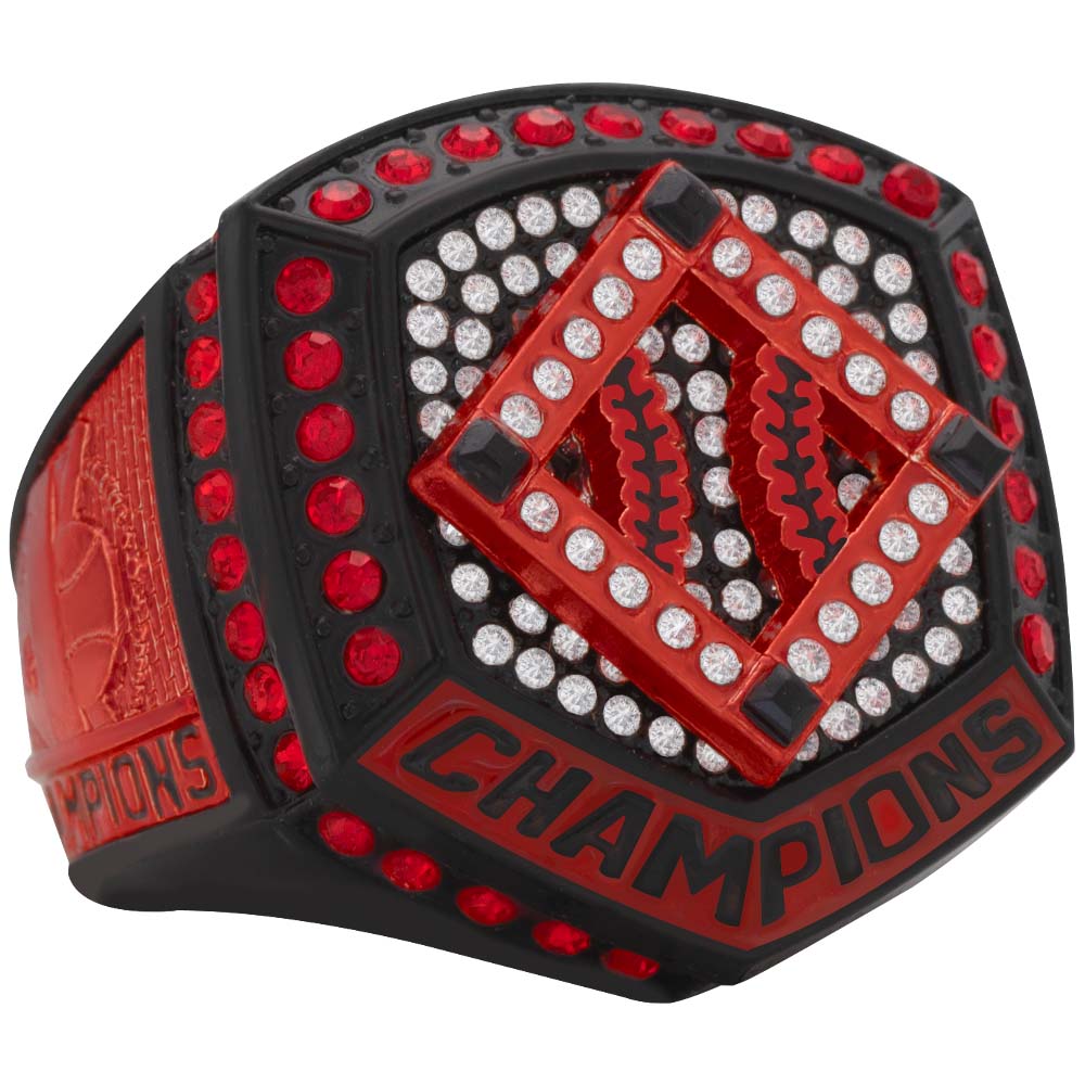 Home Plate Series Ring - Black & Red