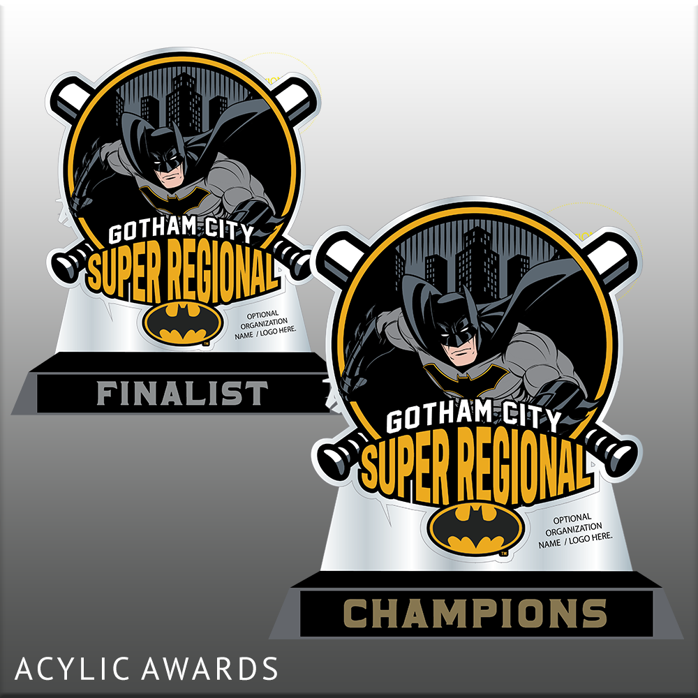 sports tournament ideas | Batman tournament trophies and awards